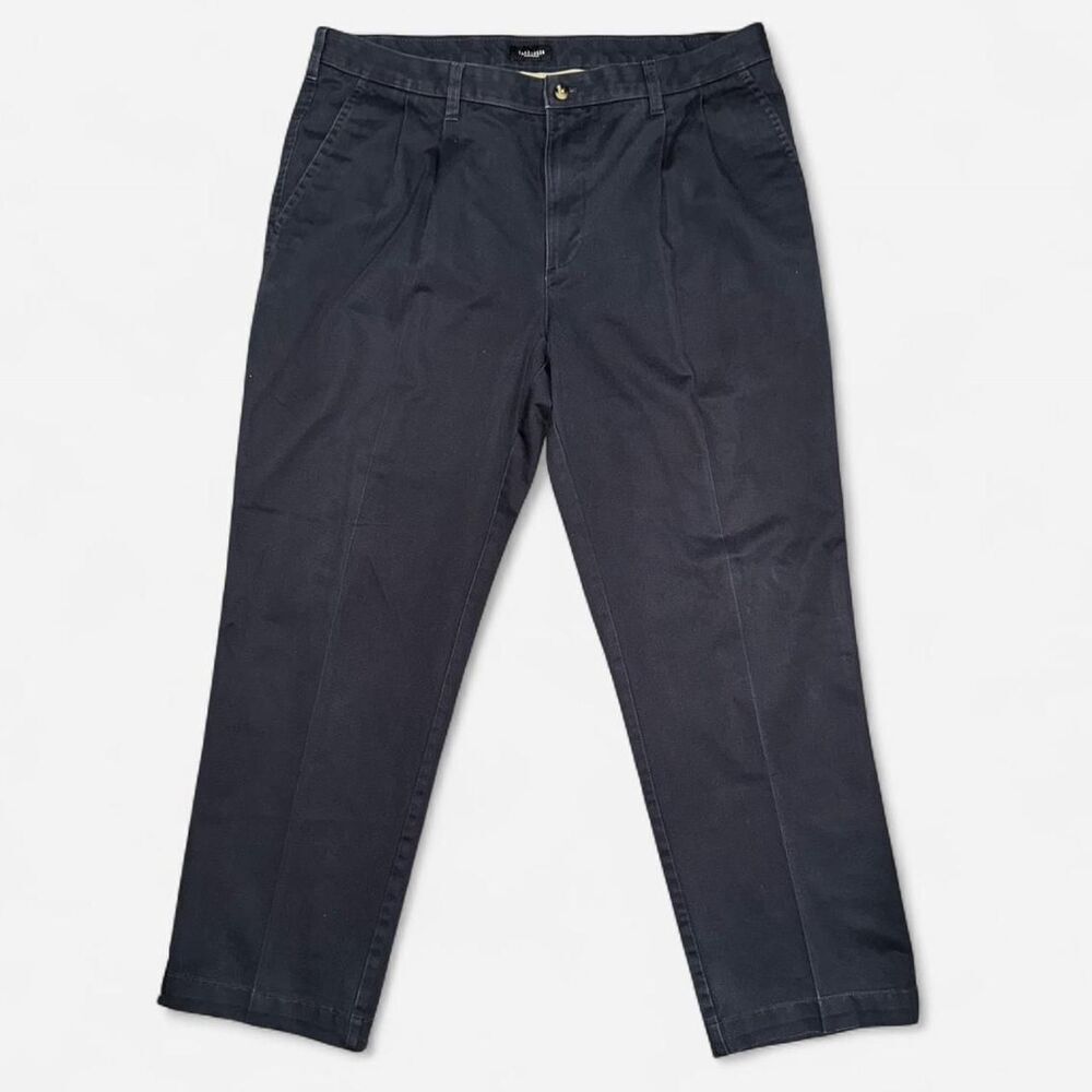 Van Heusen Men's Navy Blue Pleated Trousers Pants
